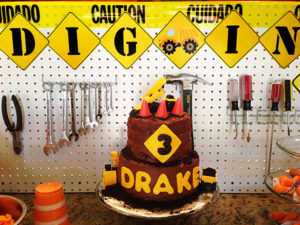 Construction Party Menu | Halfpint Party - construction cake