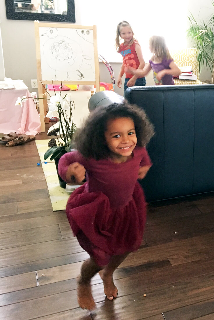 6th Birthday Book Party | Halfpint Design - When the party is winding down never be afraid to let the kid loose to some music. The chicken dance is always a good idea!