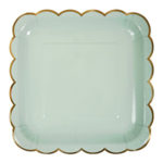 6th Birthday Book Party | Halfpint Design - Scalloped Pastel Plates 9"